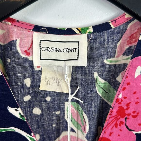 Reformation Floral Dress - Pink and Navy - Picture 5 of 13